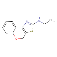 Chemical structure of N-ethyl-4H-chromeno[4,3-d][1,3]thiazol-2-amine - CSSB00000731347