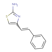 Chemical structure of 4-(2-phenylethenyl)-1,3-thiazol-2-amine - CSSB00000755045