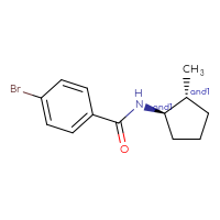 Chemical structure of rac-4-bromo-N-[(1R,2R)-2-methylcyclopentyl]benzamide - CSSB06263198320