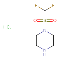 Chemical structure of 1-difluoromethanesulfonylpiperazine hydrochloride - CSSB00116209383