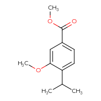 Chemical structure of methyl 3-methoxy-4-(propan-2-yl)benzoate - CSSB00049162122