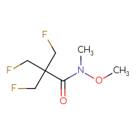 Chemical structure of 3-fluoro-2,2-bis(fluoromethyl)-N-methoxy-N-methylpropanamide - CSSB17443614174