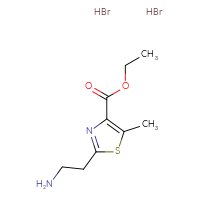 Chemical structure of ethyl 2-(2-aminoethyl)-5-methyl-1,3-thiazole-4-carboxylate dihydrobromide - CSSB00102699204