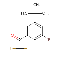 Chemical structure of 1-(3-bromo-5-tert-butyl-2-fluorophenyl)-2,2,2-trifluoroethan-1-one - CSSB21103684446