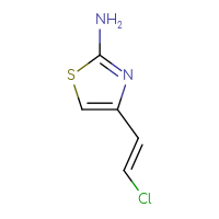 Chemical structure of 4-[(1E)-2-chloroethenyl]-1,3-thiazol-2-amine - CSSB21246264233