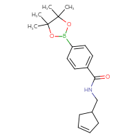Chemical structure of N-[(cyclopent-3-en-1-yl)methyl]-4-(4,4,5,5-tetramethyl-1,3,2-dioxaborolan-2-yl)benzamide - CSSB02526792359