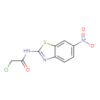 Chemical structure of 2-chloro-N-(6-nitro-1,3-benzothiazol-2-yl)acetamide - CSSB00000261029