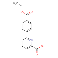 Chemical structure of 6-[4-(ethoxycarbonyl)phenyl]pyridine-2-carboxylic acid - CSSB06633778284
