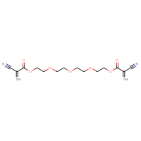 Chemical structure of 2-[2-(2-{2-[(2-cyano-2-methylideneacetyl)oxy]ethoxy}ethoxy)ethoxy]ethyl 2-cyanoprop-2-enoate - CSSB03436537450