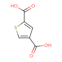 Chemical structure of thiophene-2,4-dicarboxylic acid - CSSB00000058477