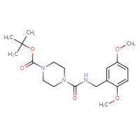 Chemical structure of tert-butyl 4-{[(2,5-dimethoxyphenyl)methyl]carbamoyl}piperazine-1-carboxylate - CSSB00510051766