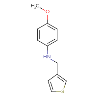Chemical structure of 4-methoxy-N-[(thiophen-3-yl)methyl]aniline - CSSB00000713317