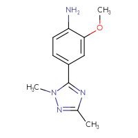 Chemical structure of 4-(1,3-dimethyl-1H-1,2,4-triazol-5-yl)-2-methoxyaniline - CSSB00010312754