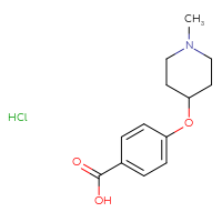 Chemical structure of 4-[(1-methylpiperidin-4-yl)oxy]benzoic acid hydrochloride - CSSB00102952735