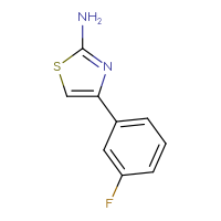Chemical structure of 4-(3-fluorophenyl)-1,3-thiazol-2-amine - CSSB00000216508