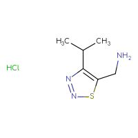 Chemical structure of 1-[4-(propan-2-yl)-1,2,3-thiadiazol-5-yl]methanamine hydrochloride - CSSB00015186594