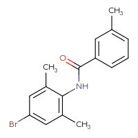Chemical structure of N-(4-bromo-2,6-dimethylphenyl)-3-methylbenzamide - CSSB00000500748