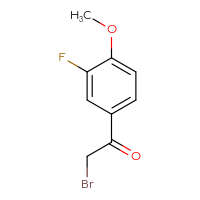 Chemical structure of 2-bromo-1-(3-fluoro-4-methoxyphenyl)ethan-1-one - CSSB00011228310