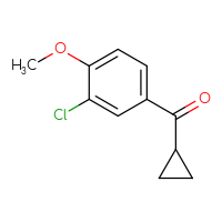 Chemical structure of (3-chloro-4-methoxyphenyl)(cyclopropyl)methanone - CSSB00011268418