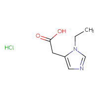 Chemical structure of 2-(1-ethyl-1H-imidazol-5-yl)acetic acid hydrochloride - CSSB14849113113