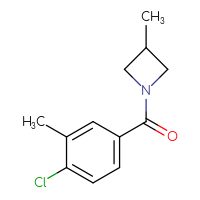 Chemical structure of 1-(4-chloro-3-methylbenzoyl)-3-methylazetidine - CSSB00073924243