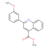 Chemical structure of methyl 2-(3-methoxyphenyl)quinoline-4-carboxylate - CSSB00121667646