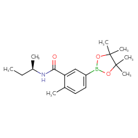 Chemical structure of N-[(2R)-butan-2-yl]-2-methyl-5-(4,4,5,5-tetramethyl-1,3,2-dioxaborolan-2-yl)benzamide - CSSB02522776640