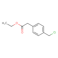 Chemical structure of ethyl 2-[4-(chloromethyl)phenyl]acetate - CSSB00010285153