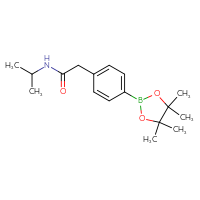 Chemical structure of N-(propan-2-yl)-2-[4-(4,4,5,5-tetramethyl-1,3,2-dioxaborolan-2-yl)phenyl]acetamide - CSSB00010071325