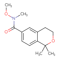Chemical structure of N-methoxy-N,1,1-trimethyl-3,4-dihydro-1H-2-benzopyran-6-carboxamide - CSSB06862494357