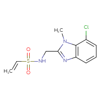 Chemical structure of N-[(7-chloro-1-methyl-1H-1,3-benzodiazol-2-yl)methyl]ethene-1-sulfonamide - CSSB21332124856