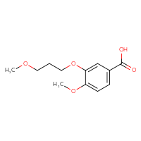 Chemical structure of 4-methoxy-3-(3-methoxypropoxy)benzoic acid - CSSB00005467096