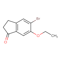 Chemical structure of 5-bromo-6-ethoxy-2,3-dihydro-1H-inden-1-one - CSSB00015983073