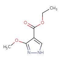 Chemical structure of ethyl 3-methoxy-1H-pyrazole-4-carboxylate - CSSB00009884393