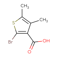 Chemical structure of 2-bromo-4,5-dimethylthiophene-3-carboxylic acid - CSSB00000726597