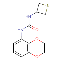 Chemical structure of 1-(2,3-dihydro-1,4-benzodioxin-5-yl)-3-(thietan-3-yl)urea - CSSB02005133113