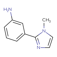 Chemical structure of 3-(1-methyl-1H-imidazol-2-yl)aniline - CSSB00000741960