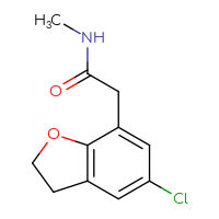 Chemical structure of 2-(5-chloro-2,3-dihydro-1-benzofuran-7-yl)-N-methylacetamide - CSSB00161120159
