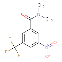 Chemical structure of N,N-dimethyl-3-nitro-5-(trifluoromethyl)benzamide - CSSB00103836583