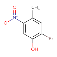 Chemical structure of 2-bromo-4-methyl-5-nitrophenol - CSSB00013414156