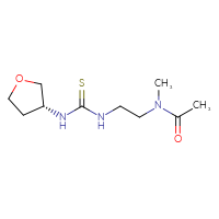 Chemical structure of N-methyl-N-[2-({[(3R)-oxolan-3-yl]carbamothioyl}amino)ethyl]acetamide - CSSB21432497023