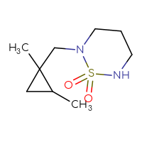 Chemical structure of 2-[(1,2-dimethylcyclopropyl)methyl]-1λ⁶,2,6-thiadiazinane-1,1-dione - CSMB02129642363