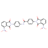 Chemical structure of 4-(4-nitro-1,3-dioxo-2,3-dihydro-1H-isoindol-2-yl)-N-[4-(4-nitro-1,3-dioxo-2,3-dihydro-1H-isoindol-2-yl)phenyl]benzamide - CSSB00121712245