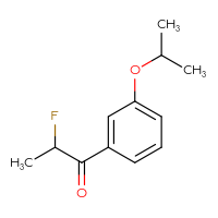 Chemical structure of 2-fluoro-1-[3-(propan-2-yloxy)phenyl]propan-1-one - CSSB21103686997