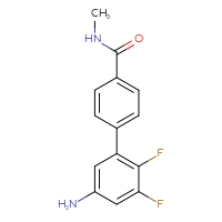 Chemical structure of 5'-amino-2',3'-difluoro-N-methyl-[1,1'-biphenyl]-4-carboxamide - CSSB06583107856
