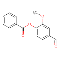 Chemical structure of 4-formyl-2-methoxyphenyl benzoate - CSSB00015197215