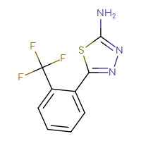 Chemical structure of 5-[2-(trifluoromethyl)phenyl]-1,3,4-thiadiazol-2-amine - CSSB00000302335