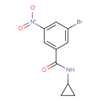 Chemical structure of 3-bromo-N-cyclopropyl-5-nitrobenzamide - CSSB00006009108