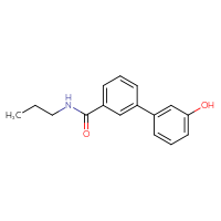 Chemical structure of 3'-hydroxy-N-propyl-[1,1'-biphenyl]-3-carboxamide - CSSB06459120199