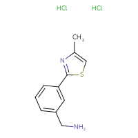 Chemical structure of 1-[3-(4-methyl-1,3-thiazol-2-yl)phenyl]methanamine dihydrochloride - CSSB20465144912